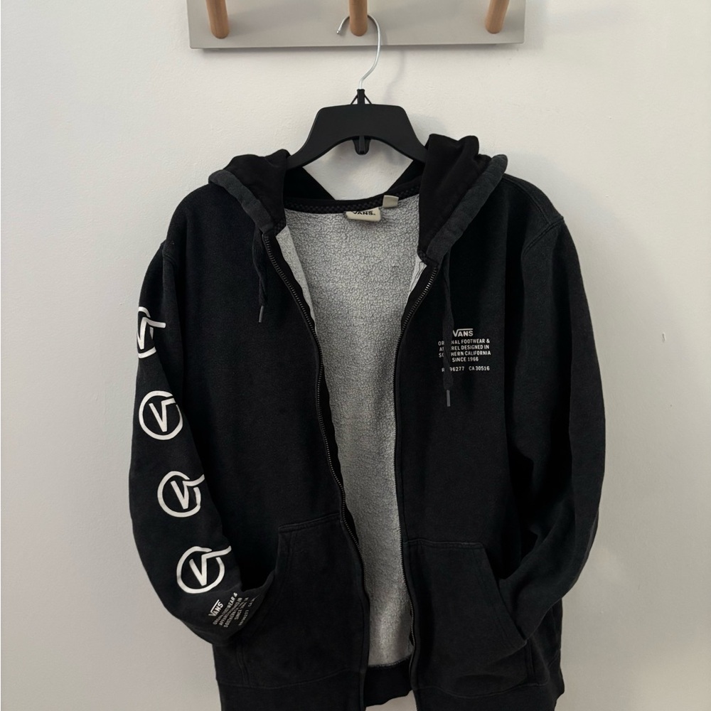 Vans Black Hoodie with White Accents